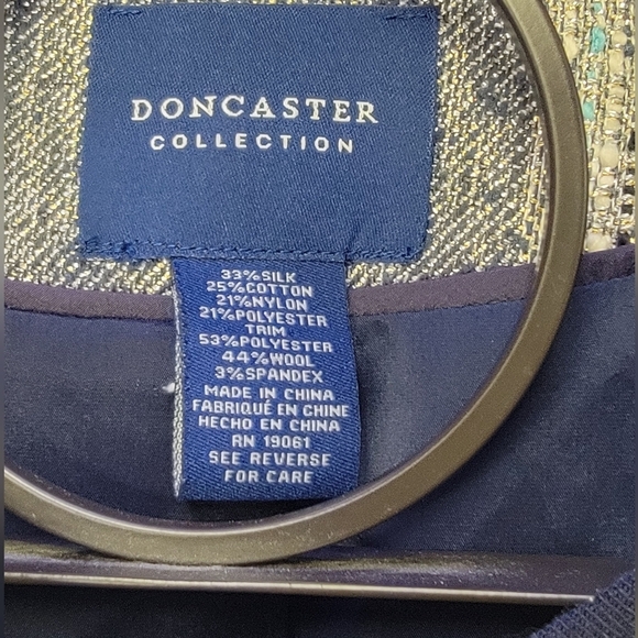 Don Caster Collection Tweed Silk With Metallic Threads Jacket Womens Size 10 - Picture 3 of 14